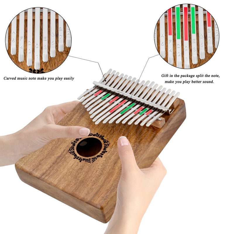 RANMING Kalimba Thumb Piano 17 Keys RANMING Mbira Finger Piano Kalimba Gifts for Adults With Portable Handbag and Tune Hammer Thumb Pianos Finger Harp (Acacia-Plus) - Image 3
